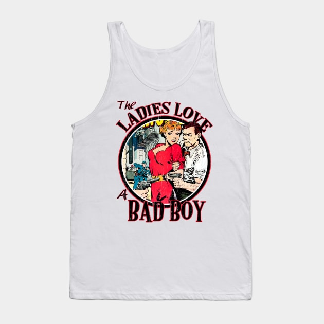 Th Vintage Worn Bad Boy Tee Tank Top by Joaddo